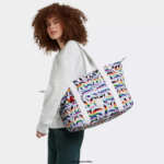 Kipling tote τσάντες ουράνιο τόξο παλάμη γυναίκες art medium printed tote bag Z0Z64R261 - Image 4