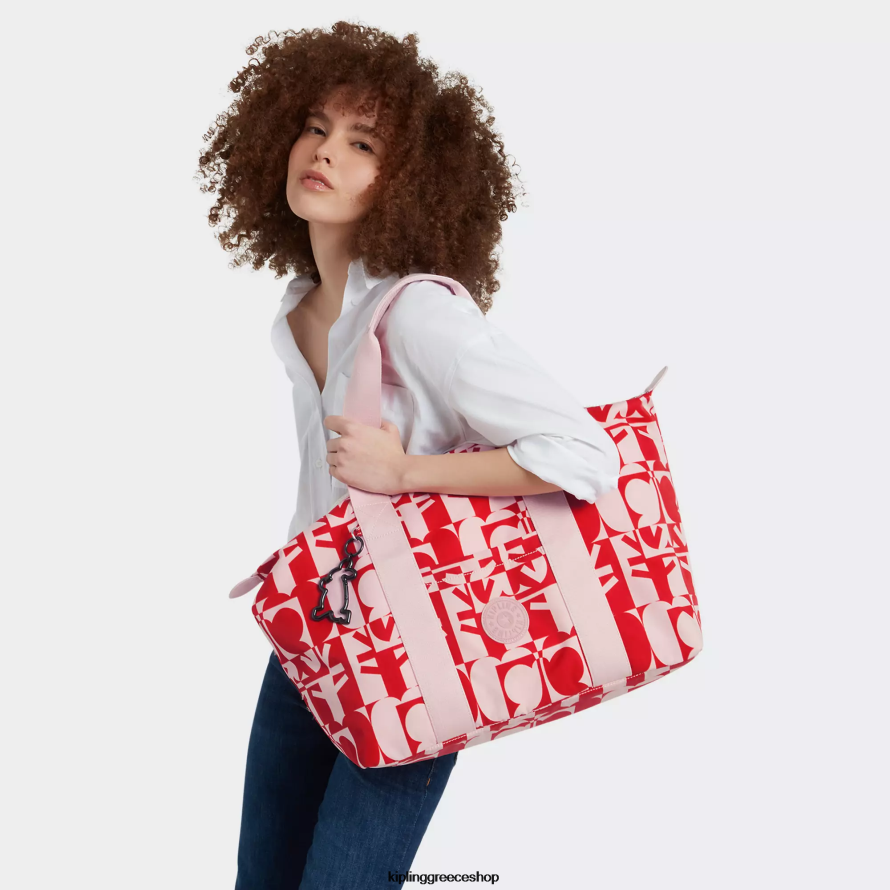 Kipling tote τσάντες minju multi print γυναίκες art medium minju kim tote τσάντα Z0Z64R270 - Image 4