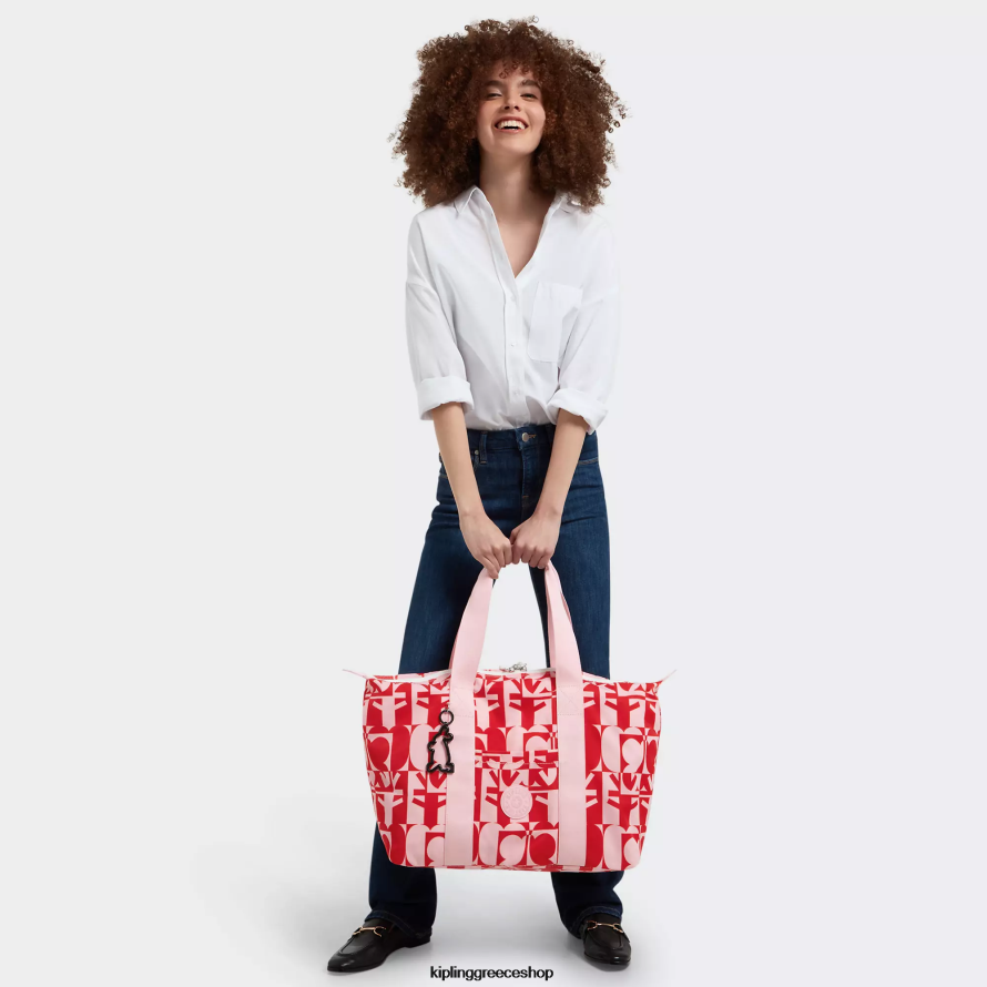 Kipling tote τσάντες minju multi print γυναίκες art medium minju kim tote τσάντα Z0Z64R270 - Image 5